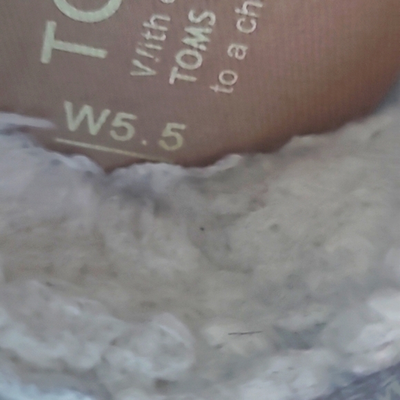 TOMS Alpargata Classic Fleece Lined Thankful Slip-on. Size 5.5 - Picture 7 of 8